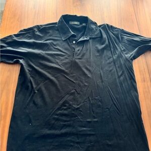 Ermenegildo Zegna Black Polo Shirt